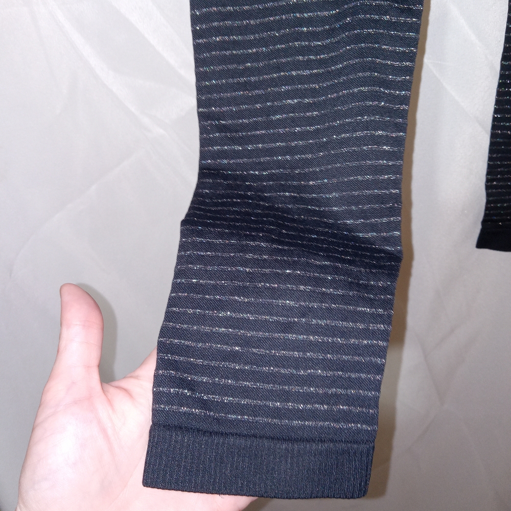 Athleta Compression Fitted Leggings Small Reflective Shimmer Stripe Sz Small - Picture 9 of 15